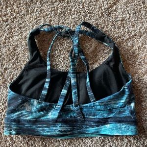 Lululemon blue marble sports bra